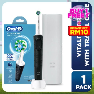 ORAL-B Vitality Pro Black Handle With Travel Case 1s