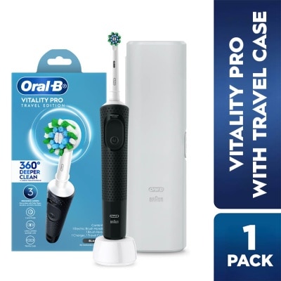 ORAL-B Vitality Pro Black Handle With Travel Case 1s
