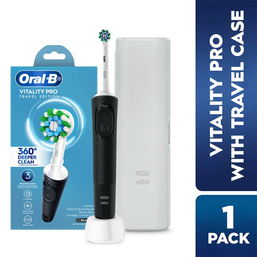 Vitality Pro Black Handle With Travel Case 1s image