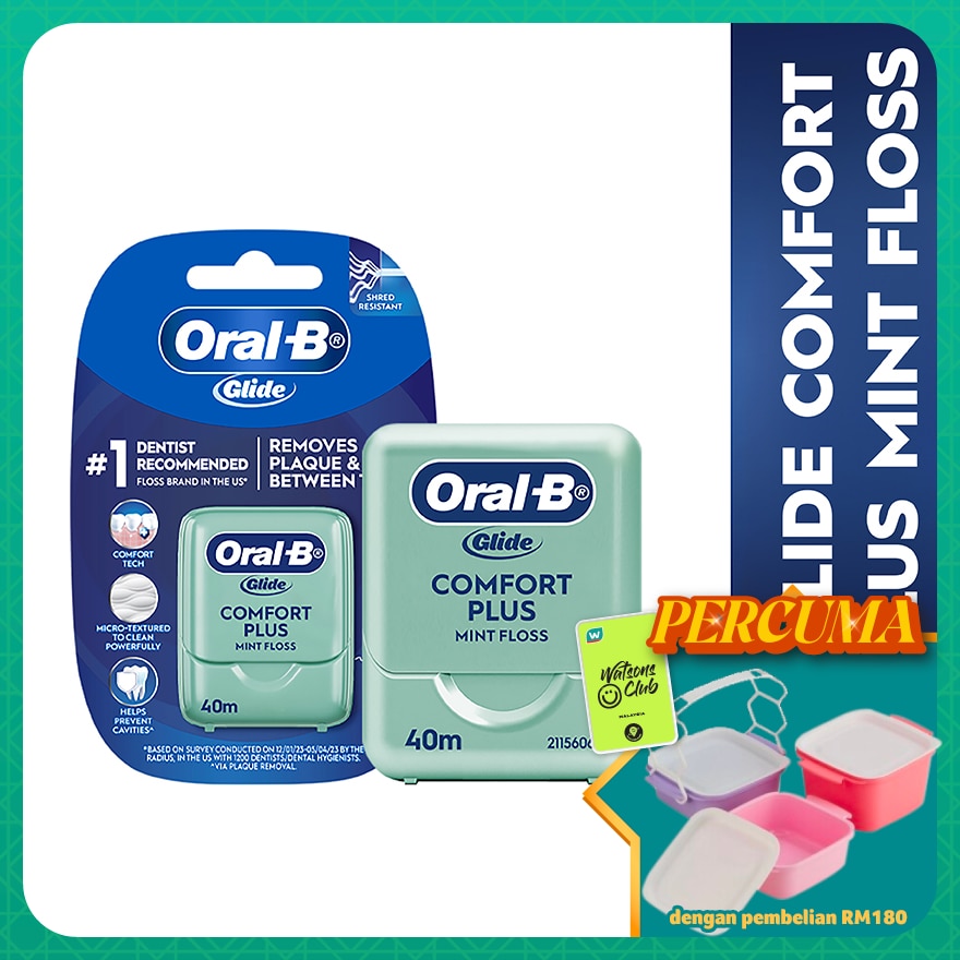 Glide Comfort Plus Mint Floss 40m