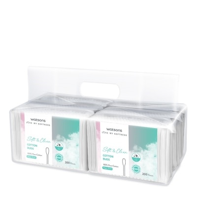 WATSONS Paper Shafts Cotton Buds 200s x 6