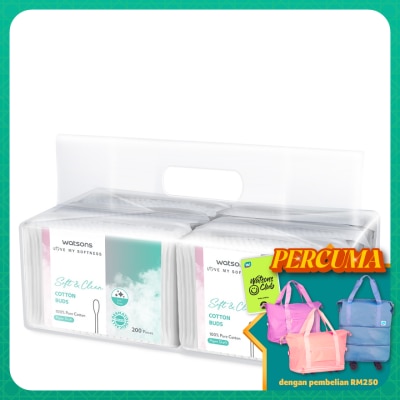 WATSONS - Paper Shafts Cotton Buds 200s x 6