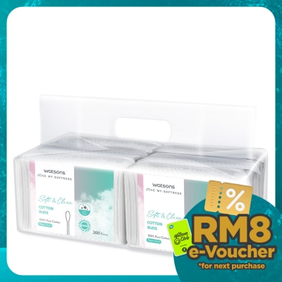 WATSONS Paper Shafts Cotton Buds 200s x 6