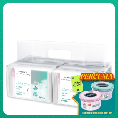 WATSONS Paper Shafts Cotton Buds 200s x 6