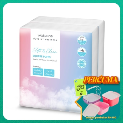 WATSONS - Square Puffs 150s x 2