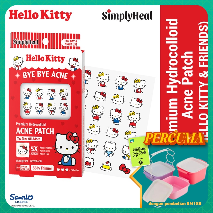 Hello Kitty & Friends Day & Night Premium Hydrocolloid Acne Patch 24s
