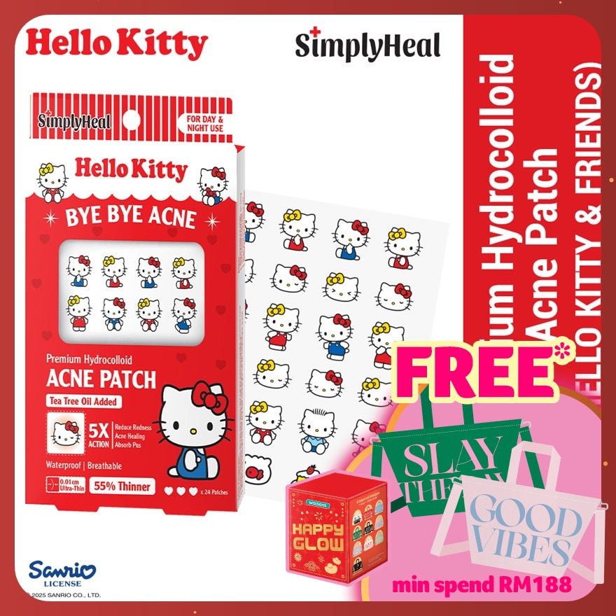Hello Kitty & Friends Day & Night Premium Hydrocolloid Acne Patch 24s