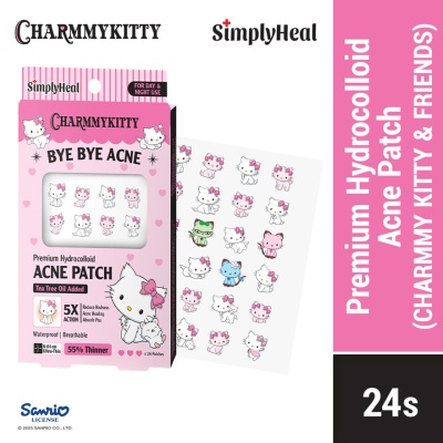 SIMPLYHEAL - Charmmy Kitty & Friends Day & Night Premium Hydrocolloid Acne Patch 24s image