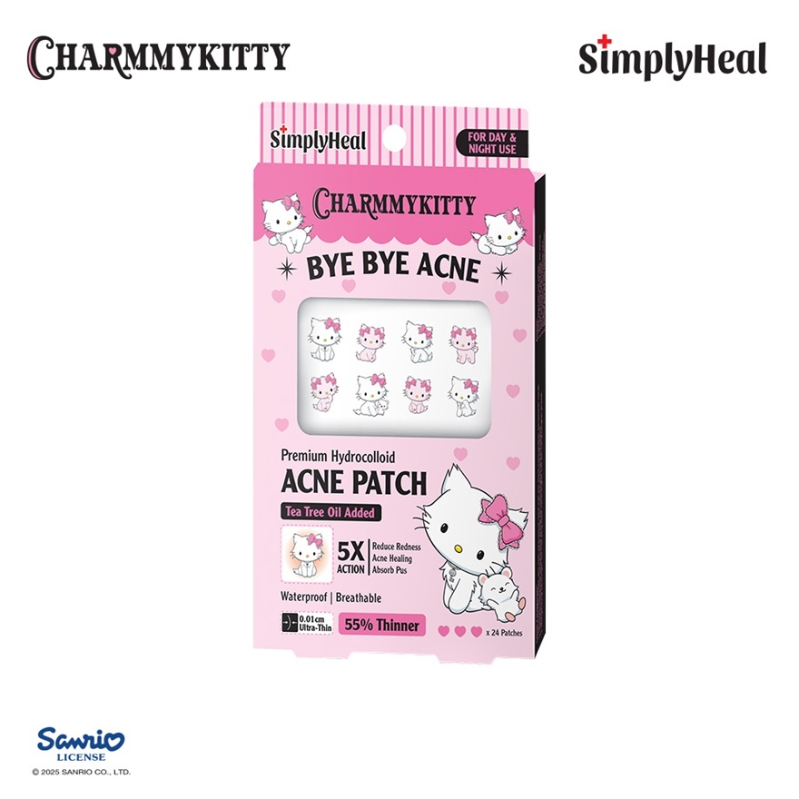 Charmmy Kitty & Friends Day & Night Premium Hydrocolloid Acne Patch 24s image