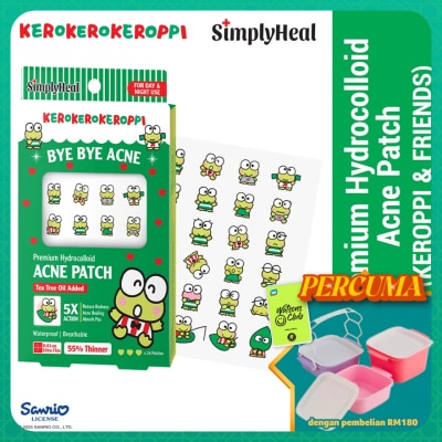 SIMPLYHEAL - Keroppi & Friends Day & Night Premium Hydrocolloid Acne Patch 24s