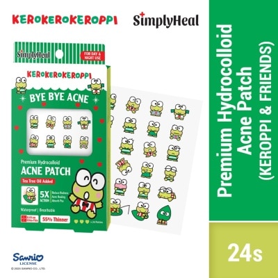 SIMPLYHEAL Keroppi & Friends Day & Night Premium Hydrocolloid Acne Patch 24s