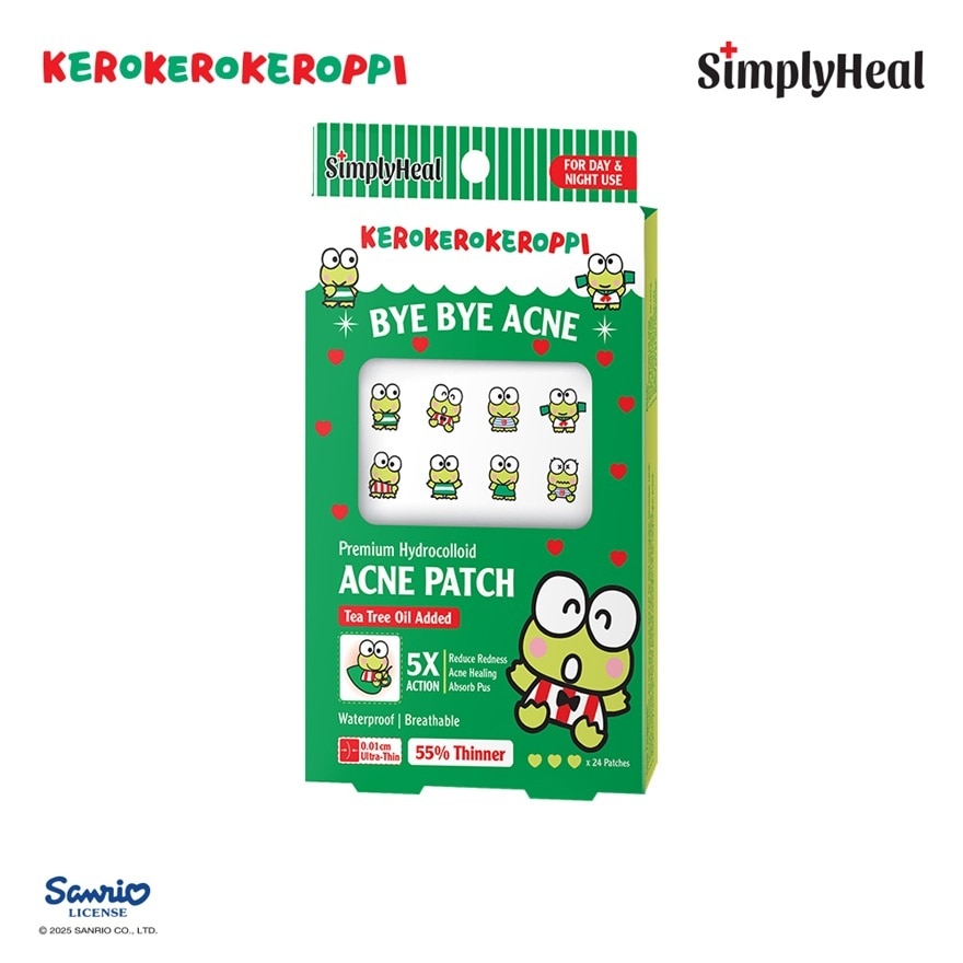 Keroppi & Friends Day & Night Premium Hydrocolloid Acne Patch 24s