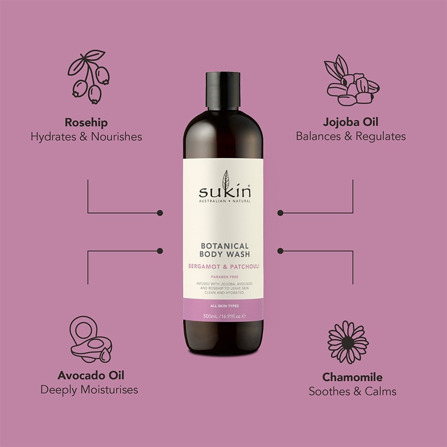 Botanical Body Wash Bergamot & Patchouli 500ml