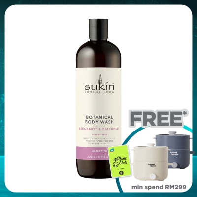 SUKIN Botanical Body Wash Bergamot & Patchouli 500ml