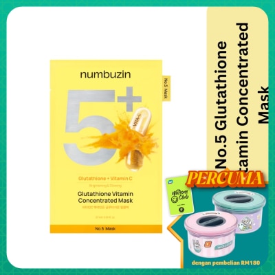 NUMBUZIN No.5 Glutathione Vitamin Sheet Mask 1pc