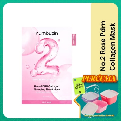 NUMBUZIN - No.2 Rose PDRN Collagen Plumping Sheet Mask 1pc