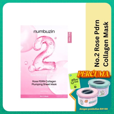 NUMBUZIN No.2 Rose PDRN Collagen Plumping Sheet Mask 1pc