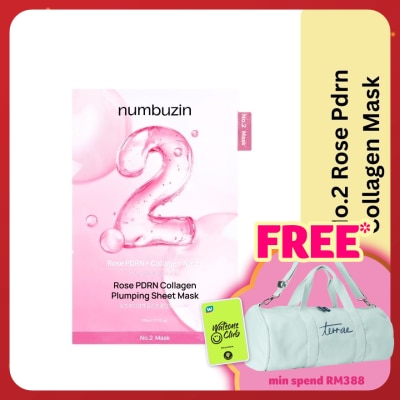 NUMBUZIN No.2 Rose PDRN Collagen Plumping Sheet Mask 1pc