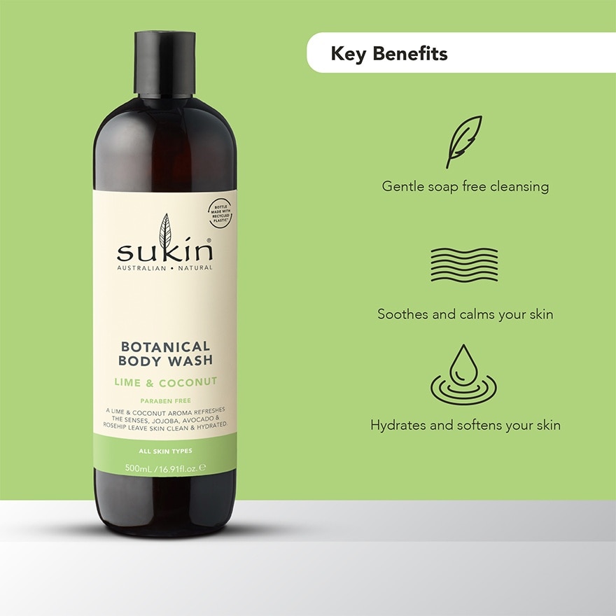 Botanical Body Wash Lime & Coconut 500ml