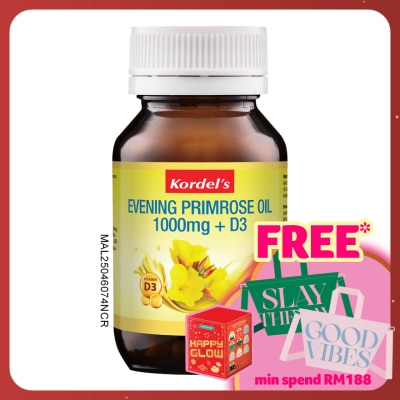 KORDEL'S Evening Primrose Oil 1000mg + Vitamin D3 30s
