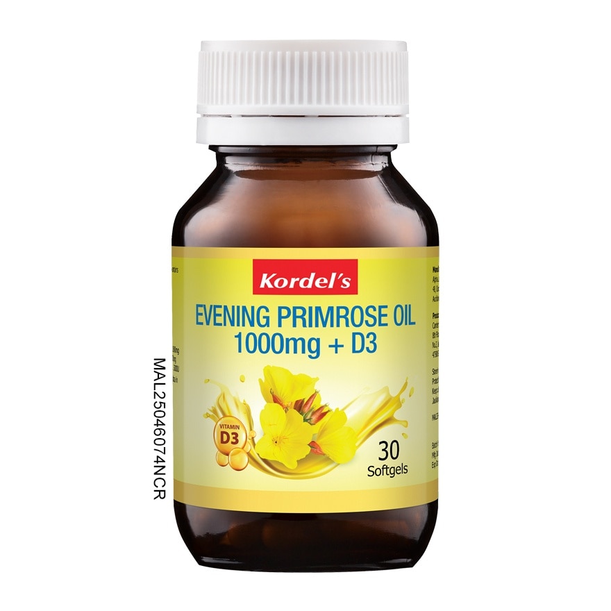 Evening Primrose Oil 1000mg + Vitamin D3 30s