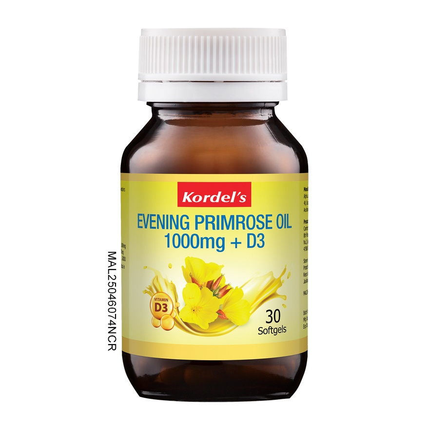 Evening Primrose Oil 1000mg + Vitamin D3 30s image