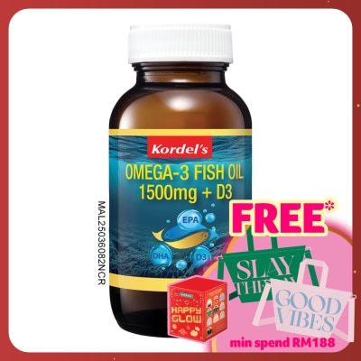 KORDEL'S Omega-3 Fish OIl 1500mg + Vitamin D3 30s