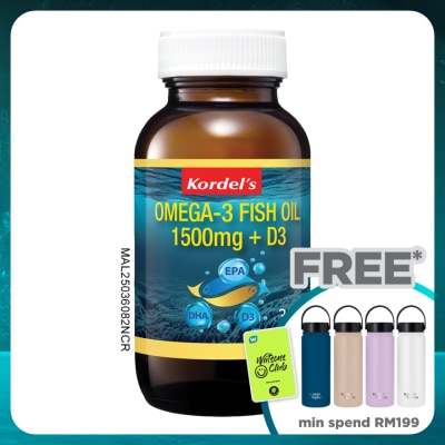 KORDEL'S Omega-3 Fish OIl 1500mg + Vitamin D3 30s