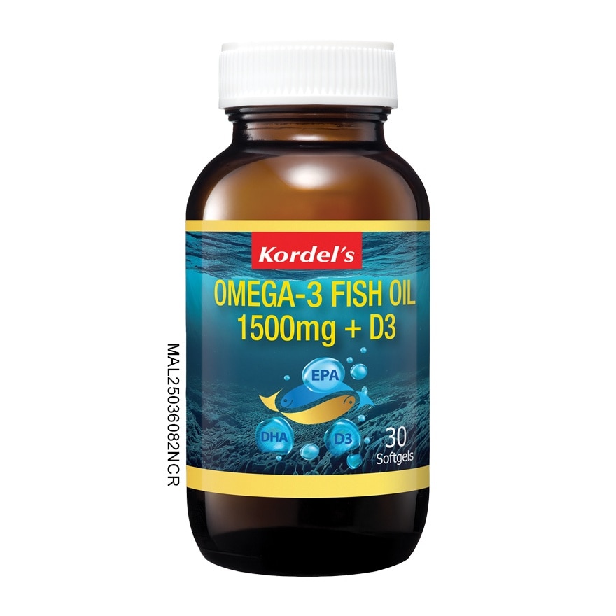 Omega-3 Fish OIl 1500mg + Vitamin D3 30s