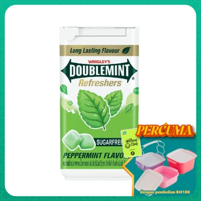 WRIGLEY'S - Doublemint Refreshers Peppermint Flavour Sugarfree Gum 40g