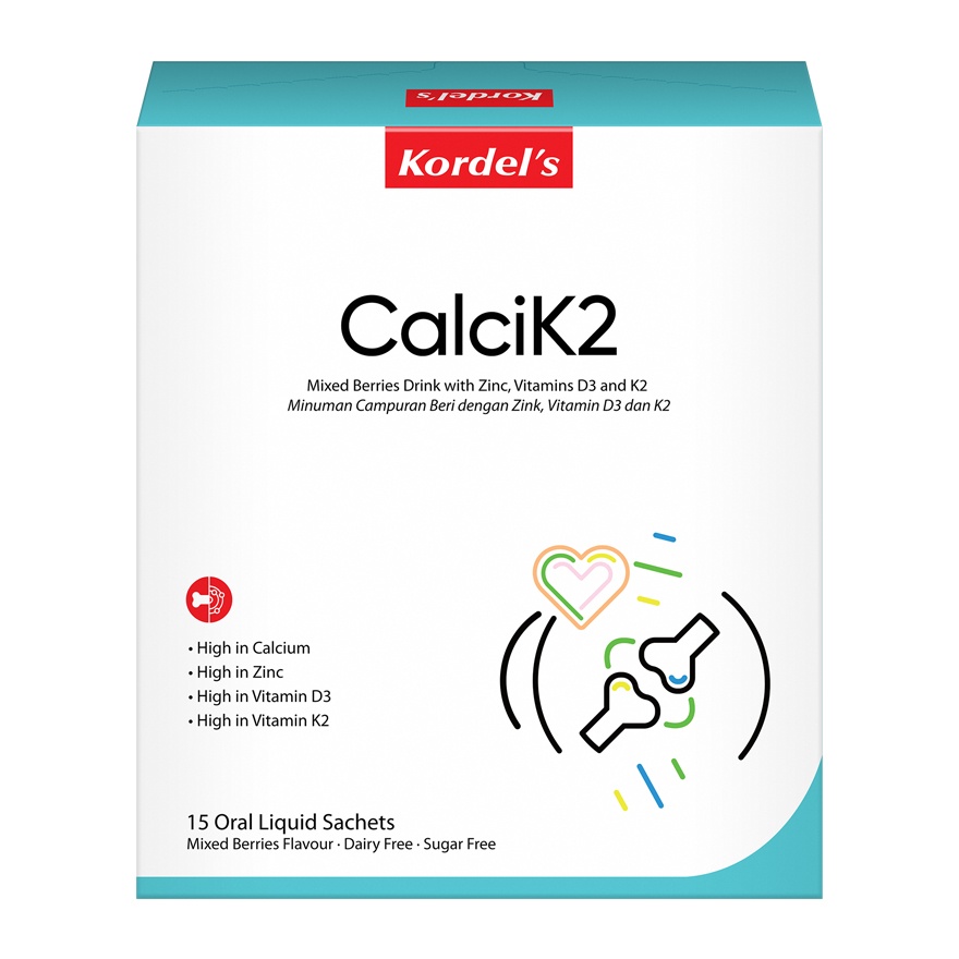 CalciK2 Liquid Calcium Mixed Berries Drink With Zinc, Vitamins D3 & K2 15s image