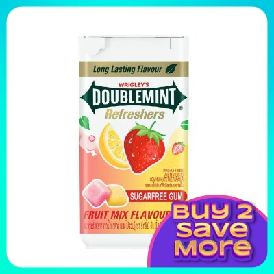 WRIGLEY'S Doublemint Refreshers Fruit Mix Flavour Sugarfree Gum 40g