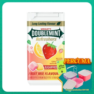 WRIGLEY'S - Doublemint Refreshers Fruit Mix Flavour Sugarfree Gum 40g