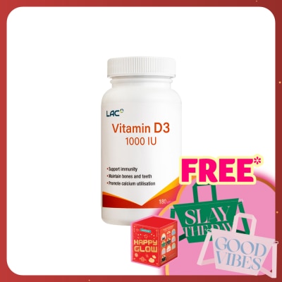 LAC Vitamin D3 1000IU Softgel 180s (New)