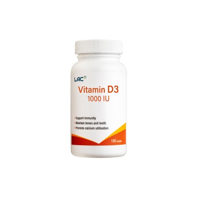 LAC - Vitamin D3 1000IU Softgel 180s (New)