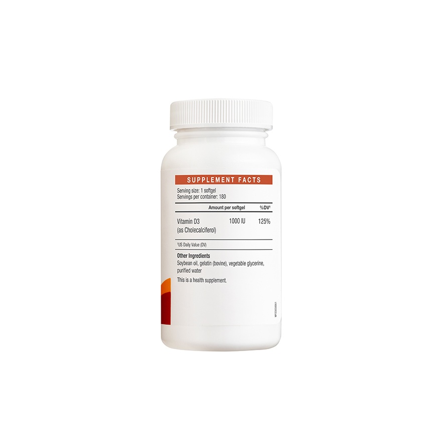Vitamin D3 1000IU Softgel 180s (New) image