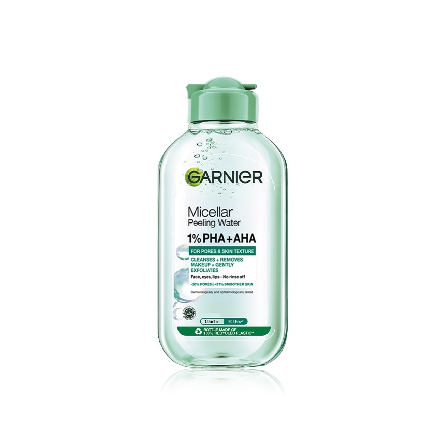 Micellar Exfoliating Water refines and transforms skin