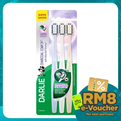 DARLIE Toothbrush Charcoal Comfort VP 3s