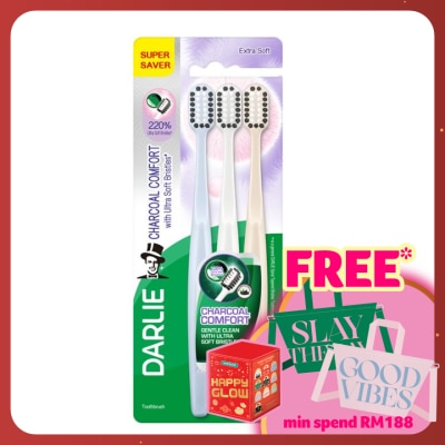 DARLIE Toothbrush Charcoal Comfort VP 3s