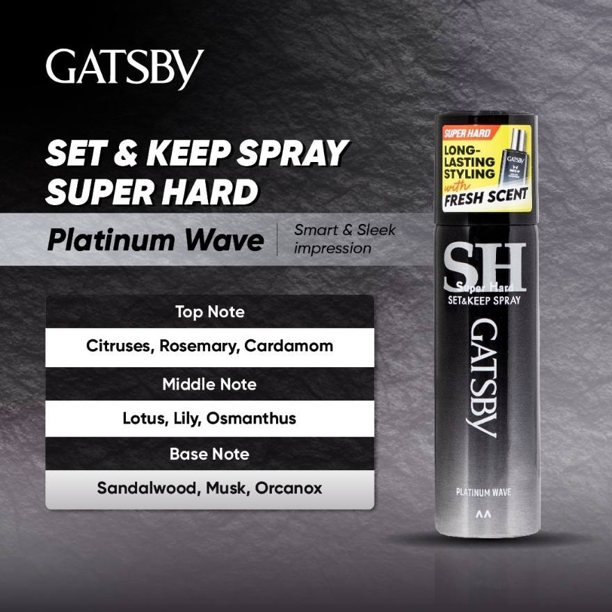Set & Keep Spray Super Hard Platinum Wave 45g
