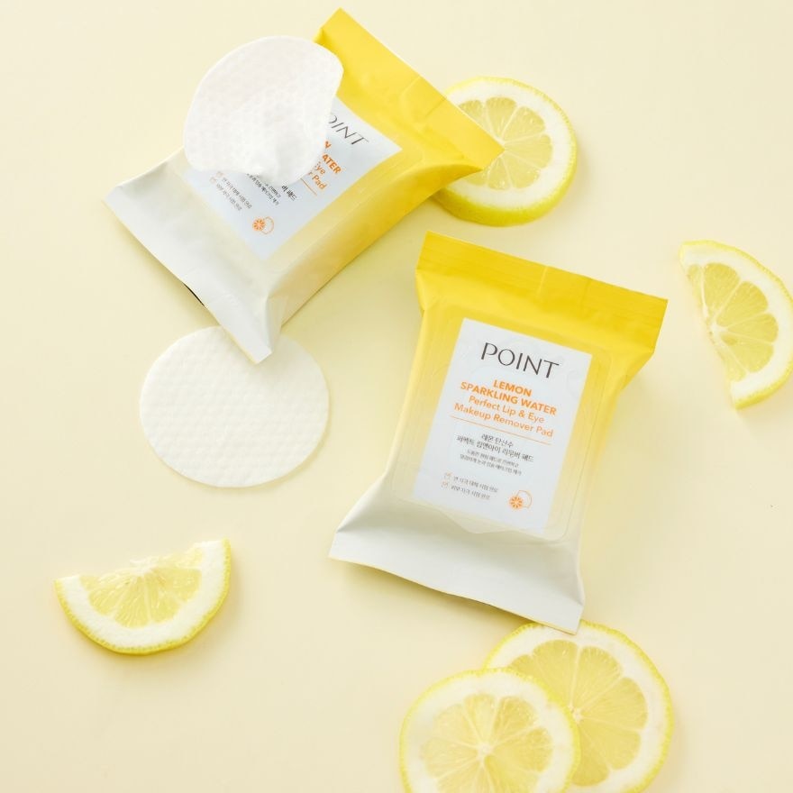 Lemon Sparkling Water Perfect Lip & Eye Make Up Remover Pad 35s