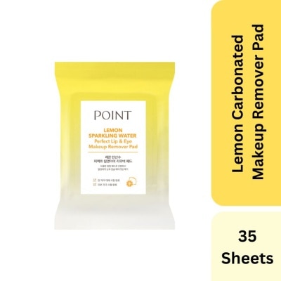 POINT& Lemon Sparkling Water Perfect Lip & Eye Make Up Remover Pad 35s