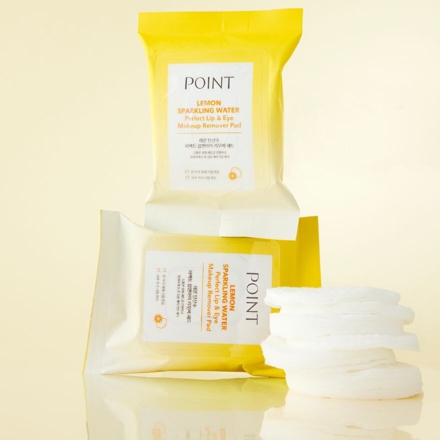 Lemon Sparkling Water Perfect Lip & Eye Make Up Remover Pad 35s