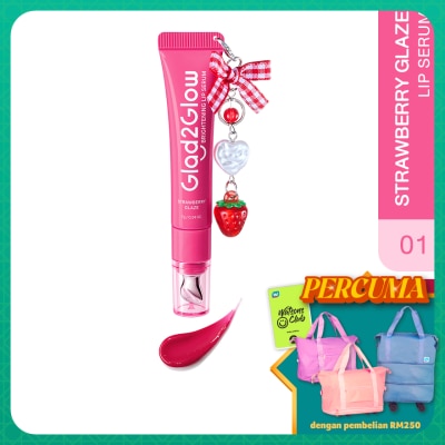 GLAD2GLOW Brightening Charm Lip Serum 01 Strawberry Glaze 7g