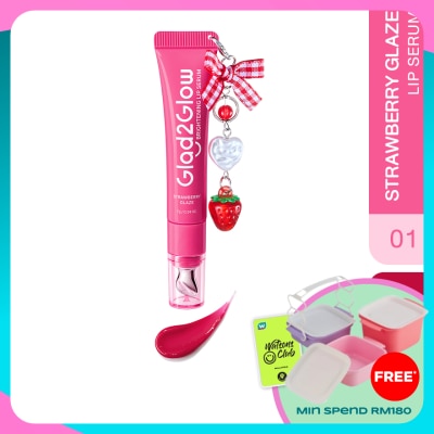 GLAD2GLOW Brightening Charm Lip Serum 01 Strawberry Glaze 7g