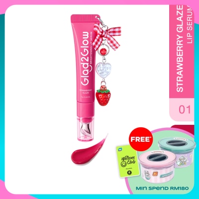 GLAD2GLOW Brightening Charm Lip Serum 01 Strawberry Glaze 7g