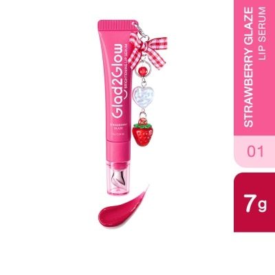 GLAD2GLOW Brightening Charm Lip Serum 01 Strawberry Glaze 7g