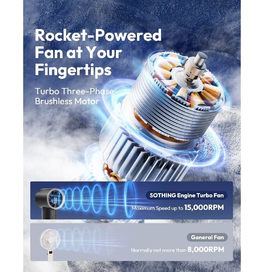 High Speed Handheld Fan Engine (3600mAh)