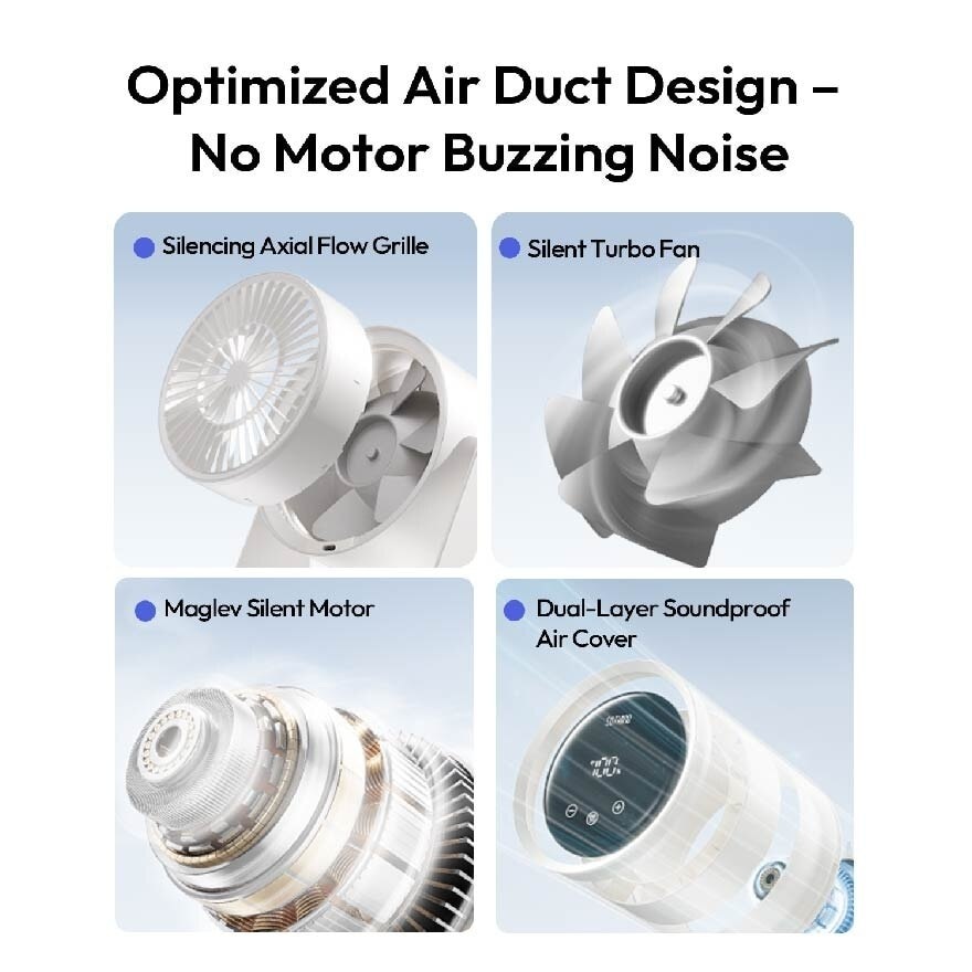 Mini Desktop Wall Filtering Fan Air (2000mAh)