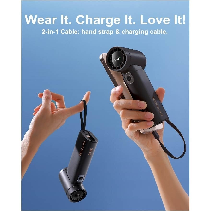 SOTHING Power Bank Handheld Fan Engine (9000mA) DSHJ-S-2424 (BLACK)